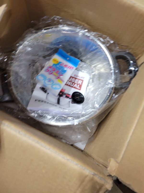 Photo 1 of 18/8 Stainless Steel Pressure Cooker 6 Quart, [One-Hand Locking] Olla de Presion, [3-In-1] Pressure Cooker, Includes Glass Lid & Steamer, Induction Compatible, Gas Stovetop Compatible