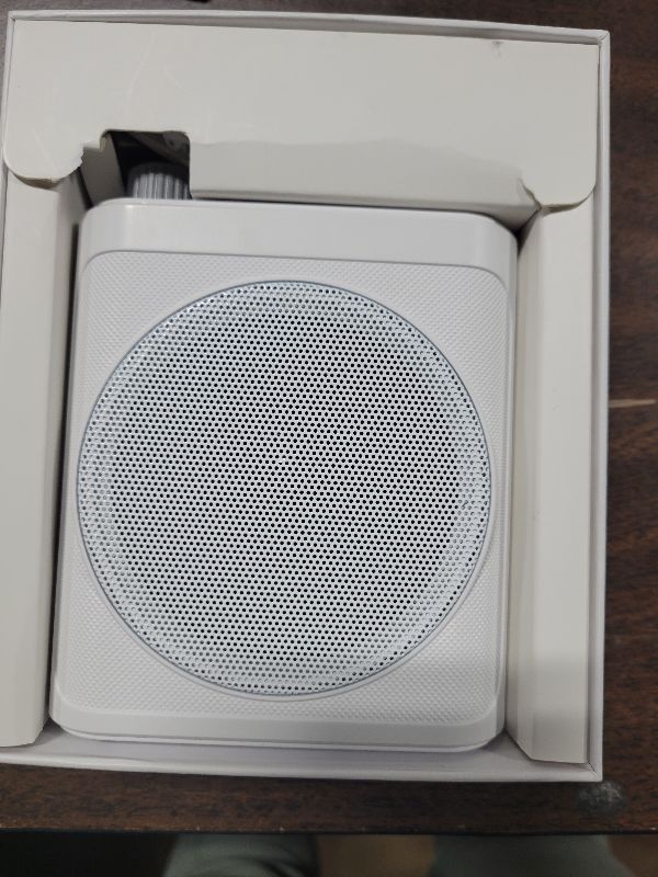 Photo 1 of 15W Wireless Voice Amplifier with 2 Magnetic Lavalier Mics & Noise Reduction - Bluetooth 5.3 PA System for Teachers, Tour Guide, Yoga - 15H Rechargeable Battery, Waist-Mount Design (White)