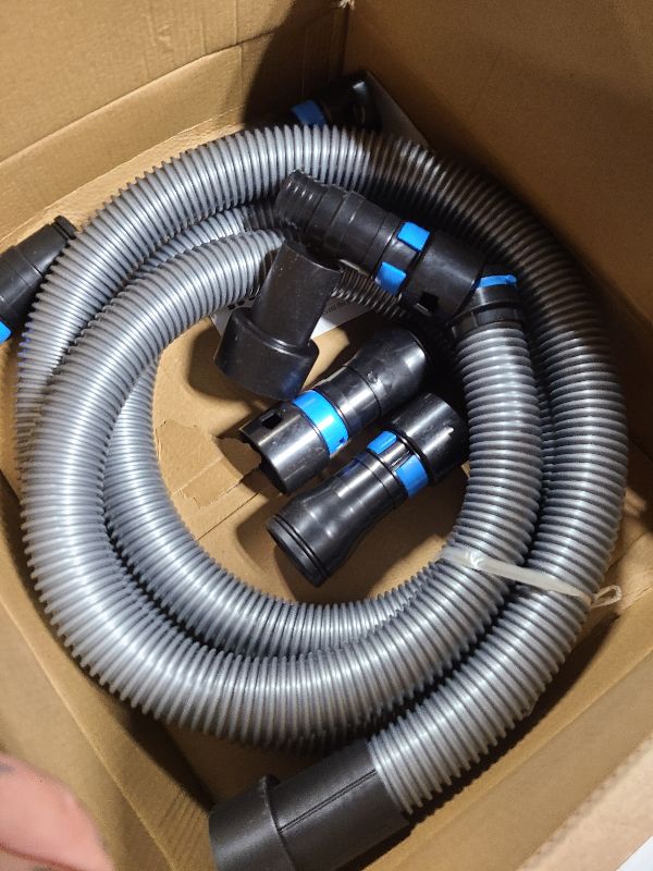 Photo 1 of 10FT Shop Vac Hose Power Tool Kit, 2-1/4" Dust Collector Hose Connection, 6 Expanded Multi-Brand Vacuum Hose Adapters, for Home & Shop Vacuum System, for Shop Vacuums, Table Saw, Sander, and More