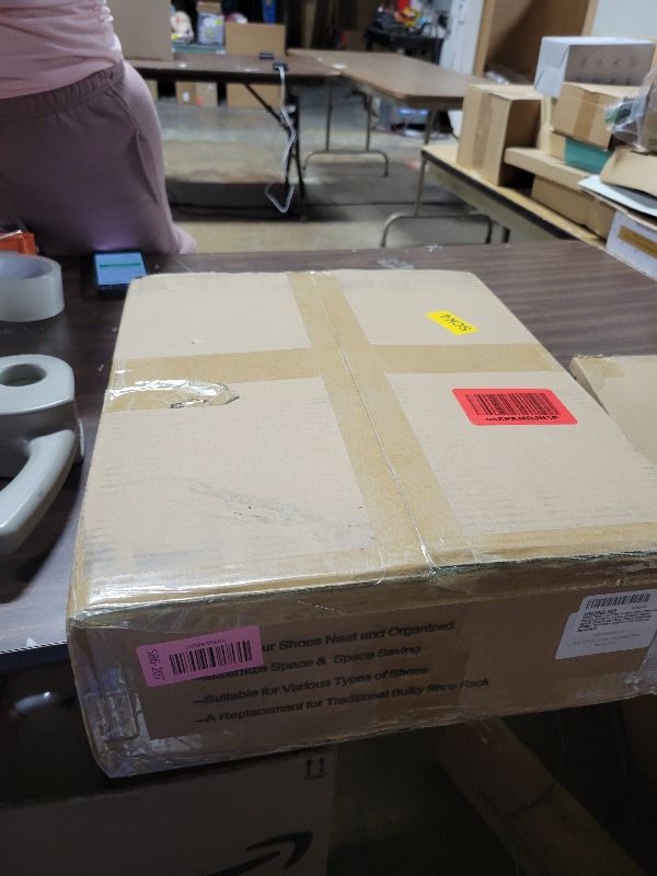 Photo 1 of 12 Pack X Large Shoe Organizer Storage Boxes for Closet, Modular Space Saving Shoe Boxes Clear Plastic Stackable Sneaker Containers Display Case with Lids, White