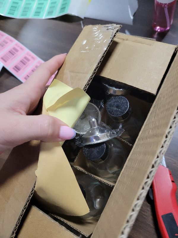 Photo 1 of 10 Pack, 4 oz Small Clear Glass Bottles w/Lids & 3 Stainless Steel Funnel - 120ml Boston Round Sample Bottle for Potion, Juice, Ginger Shot, Wellness, Oils, Whiskey, Liquids - Leakproof Travel Bottle