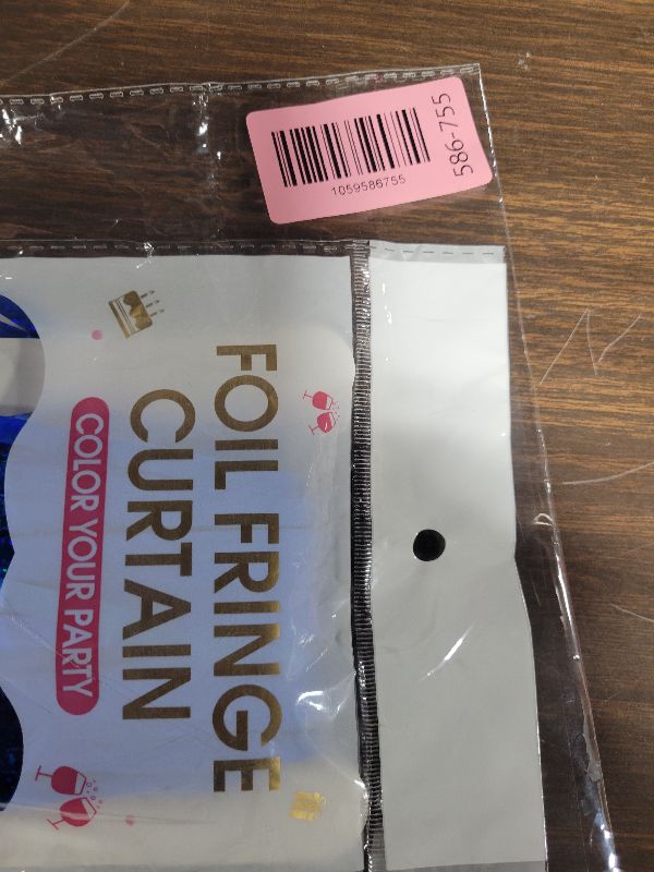 Photo 1 of 2 Pack Shiny Blue Tinsel Foil Fringe Curtains Party Streamers Party Photo Backdrop for Birthday Ocean Themed Beach Under The Sea Decoration