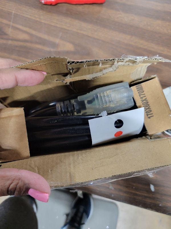 Photo 1 of 15 FT 12 Gauge Extension Cord Outdoor, Heavy Duty Weatherproof & Flame Retardant Black 3 Prong Power Cord with Light, Outside for Lawn & Garden, 15 Amps 1875 Watts 125 VAC 12AWG SJTW, ETL Listed