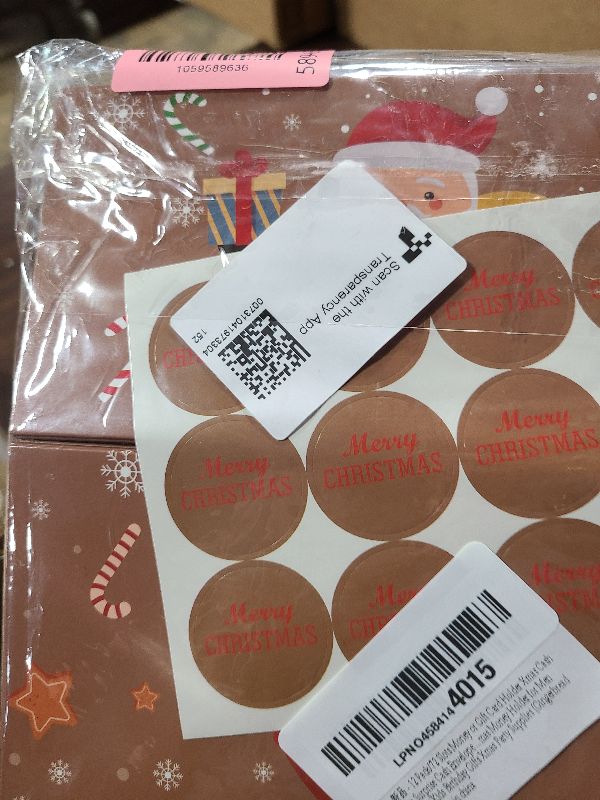 Photo 1 of 12 Pack/72 Slots Christmas Money Holders Bulk with Envelopes Money Gift Cards Book Gift Card Booklet for Surprise Christmas Gifts Card Cash Gift Holders Xmas Party Supplies (Gingerbread Man)