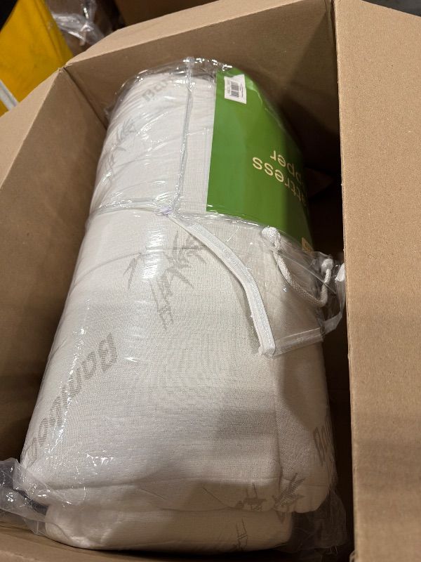 Photo 1 of Ultra Soft California King Size Mattress Topper - Viscose Made from Bamboo Pillow Top Mattress Pad for Back Pain Relief - Naturally Cooling for Hot Sleepers, White