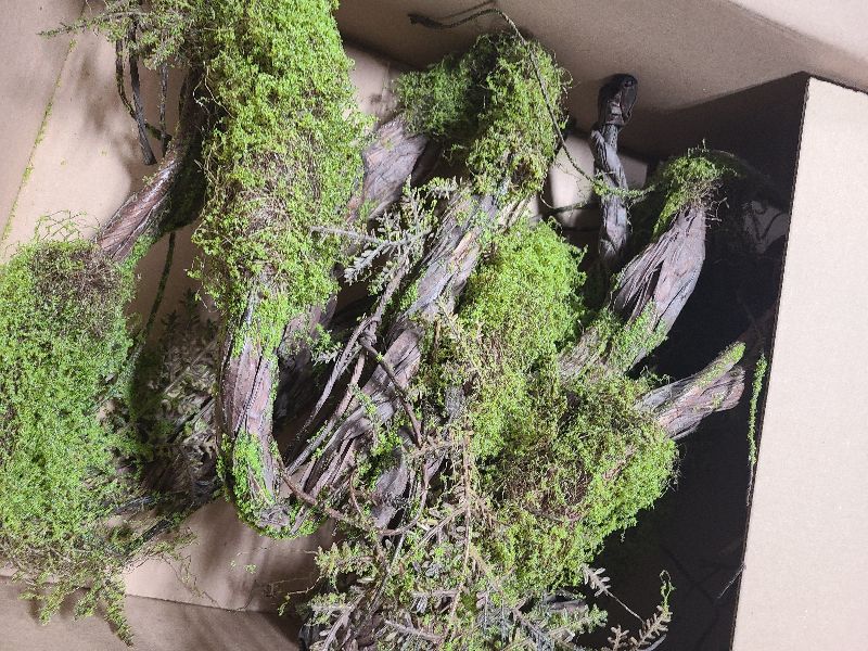 Photo 1 of 1Pcs 78.9inch Large Bendable Artificial Craft Moss Garland Faux Tall Tree Trunk Branches Grape Vines for Halloween Haunted Mansion Wedding Arch Room Outdoor Mantel Wall Hanging Forest Greenery Decor