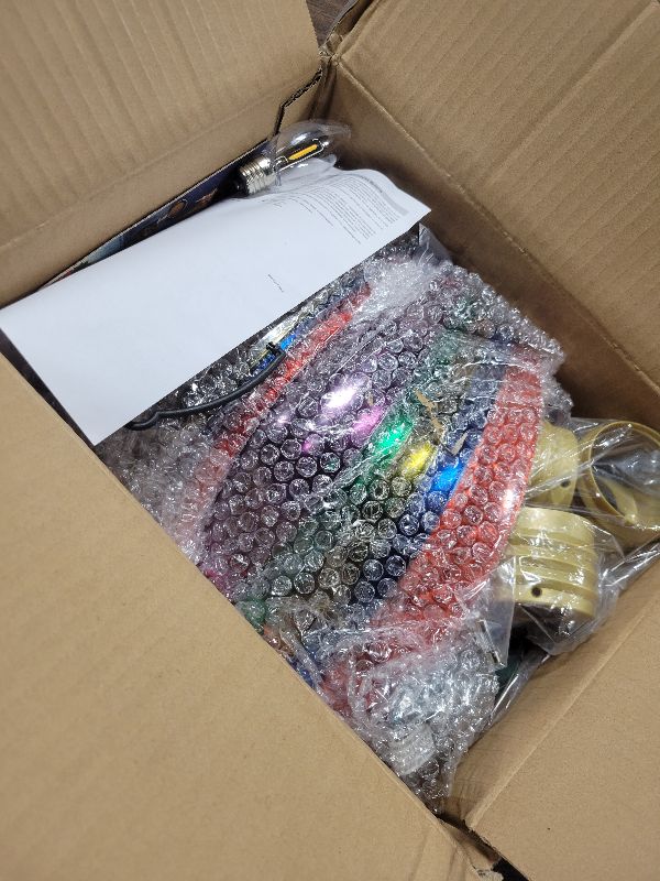 Photo 1 of 11Feet 5 LED Super Jumbo Christmas String Lights or Pathway Marker Lights, Outdoor Xmas Decorations- Jumbo C9 Hanging Lights Waterproof Lawn Dec for Holiday Home Tree Roof Yard Garden, Multicolor