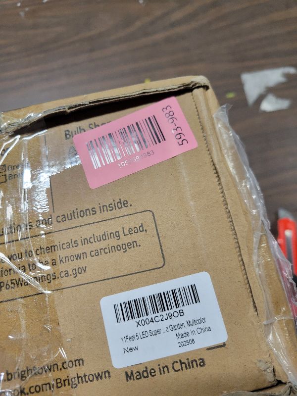 Photo 1 of 11Feet 5 LED Super Jumbo Christmas String Lights or Pathway Marker Lights, Outdoor Xmas Decorations- Jumbo C9 Hanging Lights Waterproof Lawn Dec for Holiday Home Tree Roof Yard Garden, Multicolor