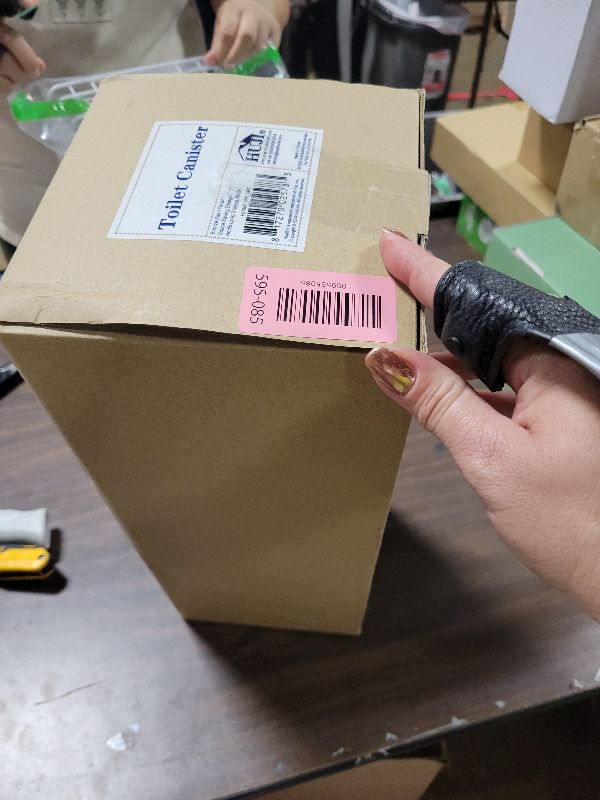 Photo 1 of [2023 Upgraded Version] HUJI Rust Resistant Stainless Steel Toilet Paper Roll Canister Holder w/Removable Base for Bathroom Storage (1 Pack, Toilet Paper Canister) (Bronze)