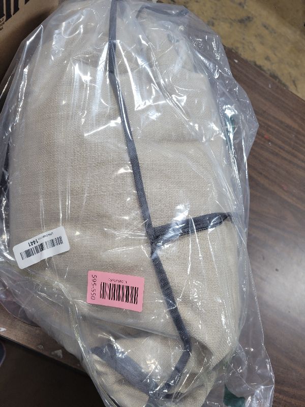 Photo 1 of 108 Inch Pinch Pleat Blackout Curtains 108 Inches Long for Bedroom Neutral Farmhouse 100% Black Out Room Darkening Burlap Thick Linen Double Layer Pleated Curtain 2 Panels Set Oatmeal Beige Sand