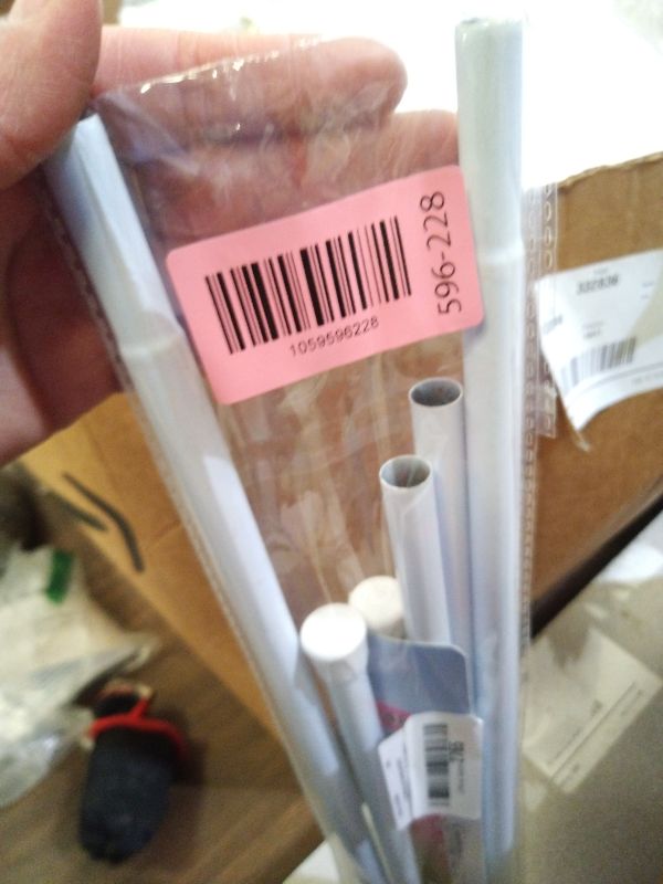 Photo 1 of 2 Pack Spring Tension Rods 28-48 Inches,5/8" Diameter White Spring Loaded Curtain Rods,Adjustable Small Short Tension Curtain Rod for Windows,Kitchen, Doorway,Bathroom,Cupboard Bars