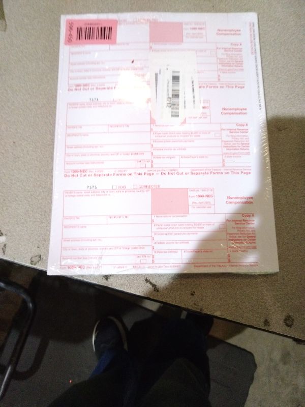 Photo 1 of 1099 NEC Tax Forms 2025 with Envelopes, 4 Part 15 Pack Tax Forms Kit and 15 Self-Seal Envelopes –Great for QuickBooks and Accounting Software, Value Pack for Business - Made in The USA - 15-Pack