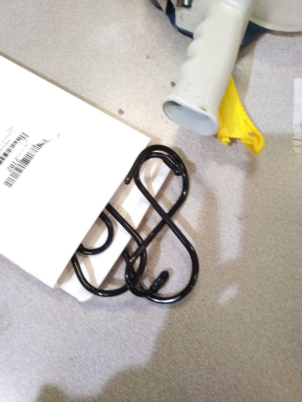 Photo 1 of 12 Pack 4-1/2 Inch S Hooks, Large Vinyl Coated Closet Hooks Non Slip Heavy Duty for Hanging, Steel Metal Black Rubber Coated for Jeans Plants Clothes Pot Pan Cups Towel