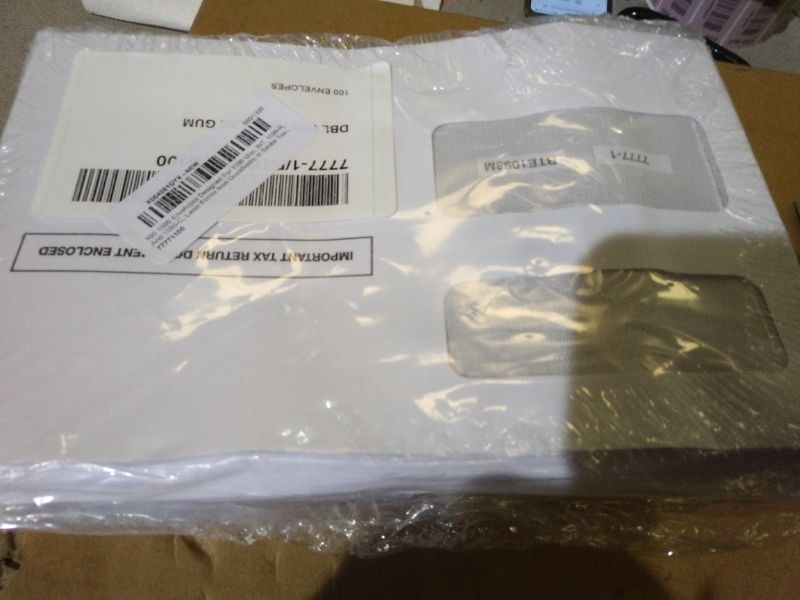 Photo 1 of 100 1099 Envelopes Designed For 1099 Misc, INT, 1099-R, And 1095-C, Laser Forms from Quickbooks or Similar Tax Software -Double-Window Security Envelope, Gummed Flap, 5 5/8 Inch x 9 Inch Pack of 100