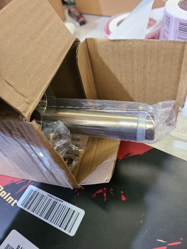 Photo 1 of 2 Pack Warm Gold Curtain Rods for Windows 48 to 84 Inches Adjustable Length Heavy Duty 1" Diameter Brass Window Curtain Rod with Solid Metal Finials for Outdoor Farmhouse Bedroom Kitchen Living Room