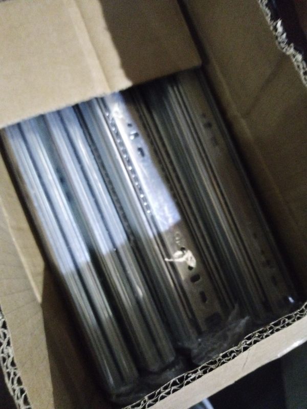 Photo 1 of 10 Pairs of 12 Inch Hardware 3-Section Full Extension Ball Bearing Side Mount Drawer Slides,100 LB Capacity Drawer Slide