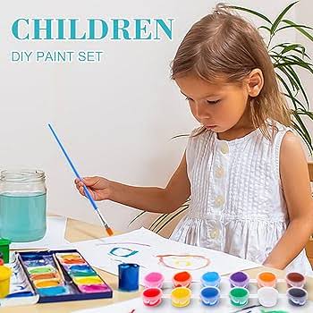 Photo 1 of 24 color paint kit with 3 brushes 