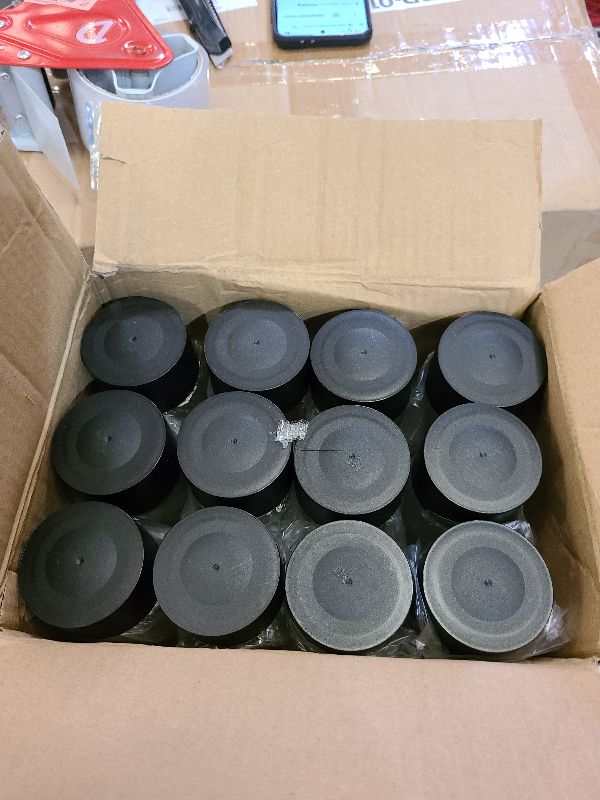 Photo 1 of 12-Pack Bulk Empty Plastic Reusable Juice / Water Bottles with Black Lids - Great for Smoothies, Sensory Crafts and Calming Bottles - 400ml