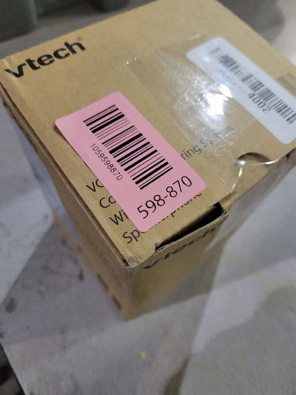 Photo 1 of [New] VTech VG134-11 DECT 6.0 Cordless Home Phone with Bluetooth Connection, Digital Answering Machine, Backlit Display,Full Duplex Speakerphone, Caller ID/Call Waiting,1000 ft Range (Black)
