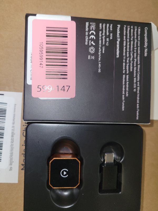 Photo 1 of 2026 Aimoon Mini Wireless CarPlay Adapter Upgrade Wired to Wireless for CarPlay & Android Auto Plug and Play Fast Auto-Reconnect Stable Control Zero Delay Car Play for iPhone iOS 10+ Android 11+