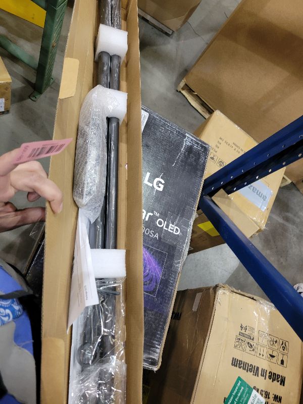 Photo 1 of 1 Inch Heavy Duty Blackout Curtain Rods for Windows, Industrial Pipe Wrap Around Room Divider Decorative Curtain Rods Wall Mount & Ceiling Mount, Black, 72-144 Inch