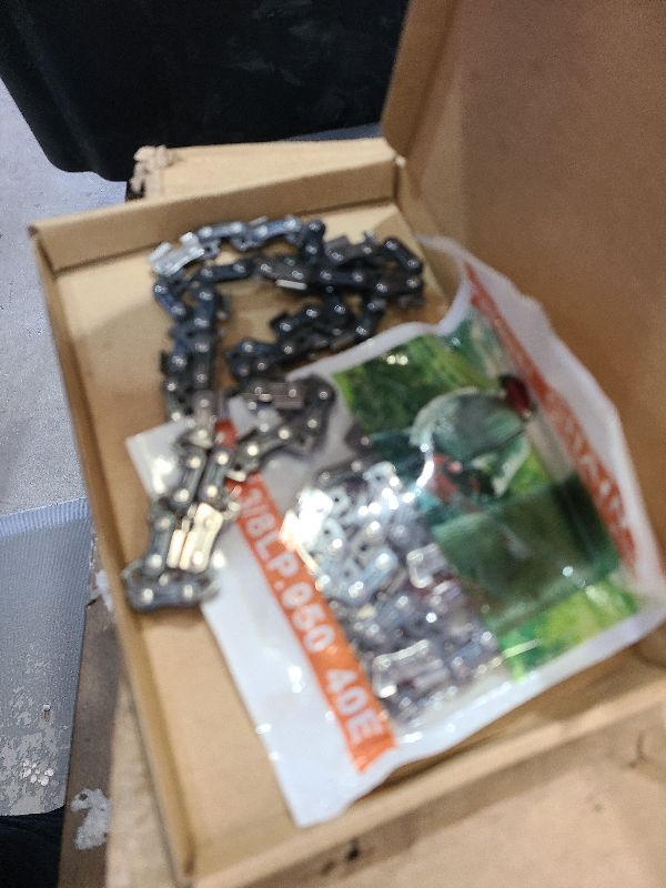 Photo 1 of 10 Inch Chainsaw Chain S40 3/8" LP Pitch .050" Gauge 40 Drive Links, 10-inch Replacement Chains Compatible with Remington, Greenwork, Sunjoe, Worx, Craftsman Pole Saw-2 Packs