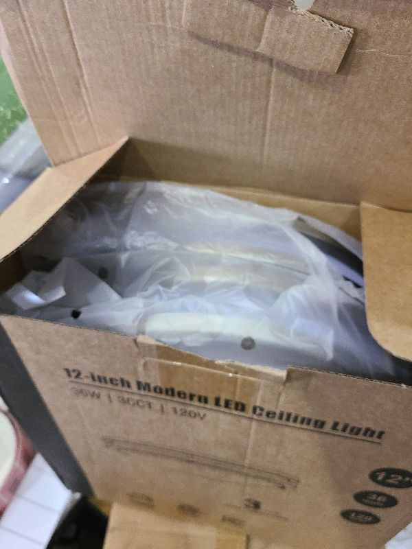 Photo 1 of 2-Pack 36W LED Ceiling Light Fixture (450W Equiv), 12IN Modern Flush Mount Ceiling Lights, Dimmable Ceiling Lamps Super Bright 3200LM, 3000K/4000K/5000K Adjustable for Bedroom Kitchen Bathroom Hallway