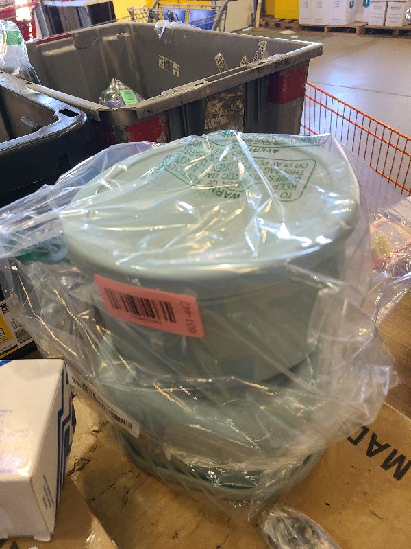 Photo 1 of 100% Silicone Food Storage Containers with Lids, 8 Pack, 10oz to 51oz, Reusable Leakproof Nesting & Stackable Silicone Bento Lunch Box, Microwave Freezer Dishwasher Oven Safe, BPA Free, Slate Green