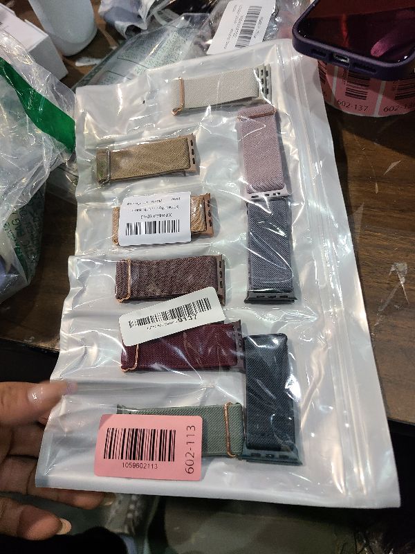 Photo 1 of 10 Pack Stretchy Bands Compatible with Apple Watch Band 40mm 38mm 41mm 42mm 44mm 45mm 46mm 49mm Women Men, Water-Resistant Solo Loop Elastic Sport Straps for iWatch Series 11 10 9 8 7 6 5 4 3 SE Ultra