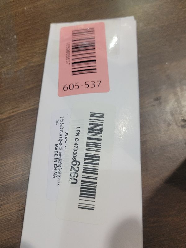 Photo 1 of 2 Pcs Mini Silicone Spoons,8 Inch small Mixing Spoons for cooking,Heat Resistant for Kitchen Cooking Baking Stirring Mixing Tools (Black A)