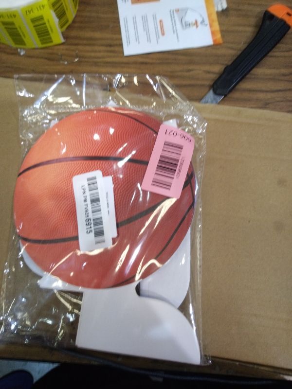 Photo 1 of 12Pcs Basketball Honeycomb Centerpiece Basketball Birthday Party Decoration Basketball Themed Party Table Centerpieces for Boy Baby Shower Sports Themed Party Supplies (A)