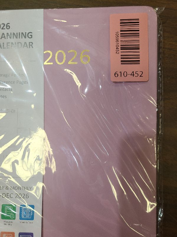 Photo 1 of 2026 Planner, Weekly and Monthly Calendar Planner, January - December 2026 Daily Agenda for Acadecmic Planning, School Office Supplies, Purple
