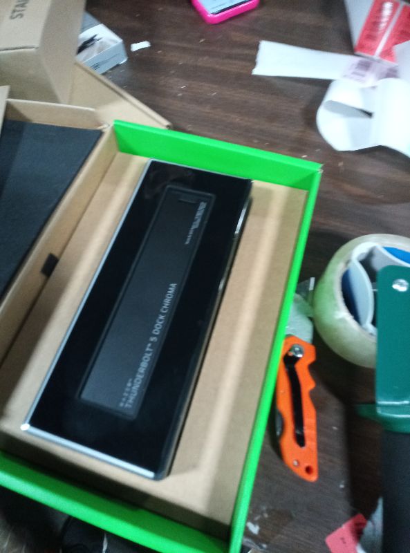 Photo 1 of **FINAL SALE** **SOLD FOR PARTS** **NO REFUNDS NO RETURNS** Razer Thunderbolt 5 Dock Chroma: 11 Port Docking Station with M.2 SSD Slot - 120Gbps Transfer Speeds - 3X 4K Displays at 144 Hz on TB5/4 Laptops - 140W PD Charging - Active Cooling - TB Share - B
