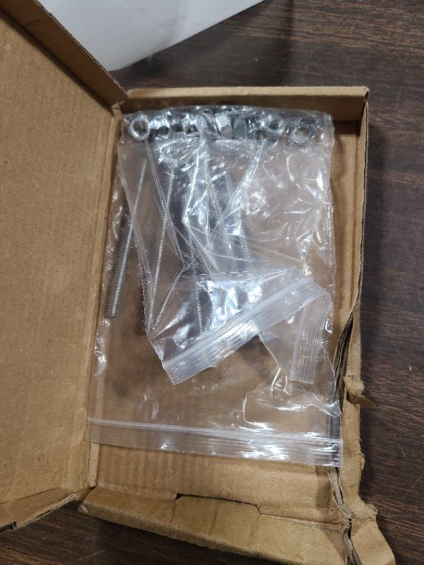 Photo 1 of (10Set) 1/4-20 x 3 Complete Set Hex Head Screw Bolts,Nuts,Fender Flat washers,Split Lock Washers,Fully Threaded, Stainless Steel 18-8?304?, Bright Finish.