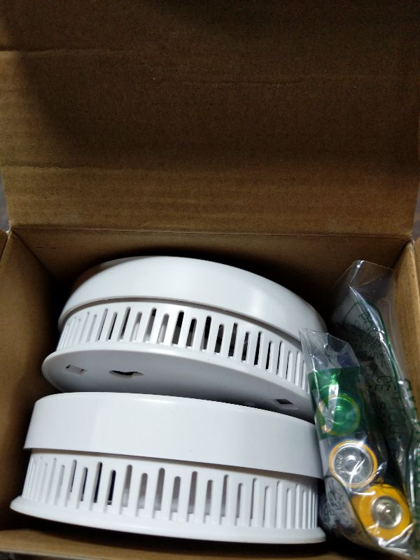 Photo 1 of 2 Packs, 2 in 1 CO & Smoke Detectors,Carbon Monoxide Detectors,Smoke Detector Battery Powered,?Include 3 * 1.5V AA Battery?,85 db Smoke Alarm,Fire Alarm,Easy Install,Portable