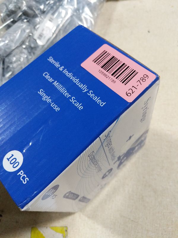 Photo 1 of 100 Pack Disposable Sterile Supplies 1ml Syringe with Needle,25Ga 1inch Needle and Syringe,Individual Package. (100)