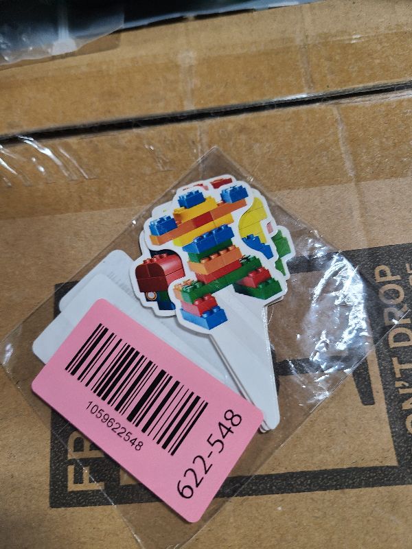 Photo 1 of 24-Piece Building Block Brick Themed Birthday Party Cupcake Toppers Decorations for Party Supplies