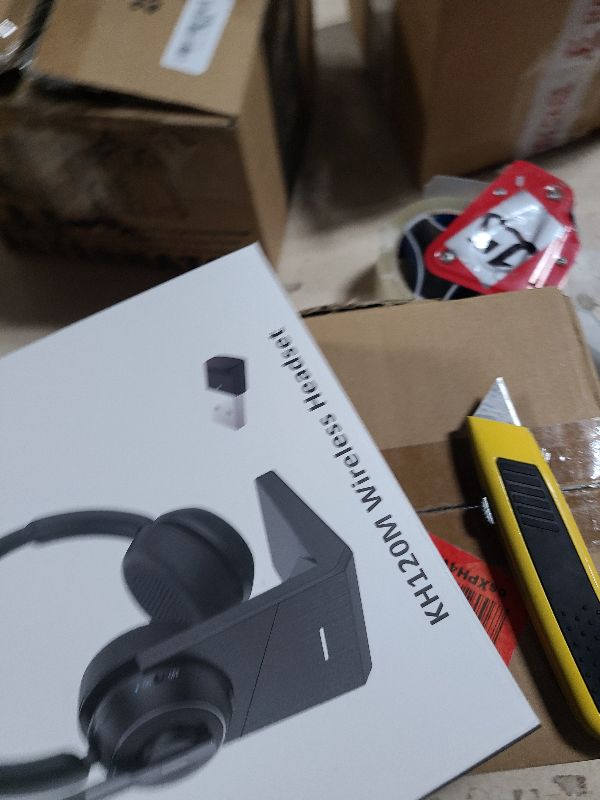 Photo 1 of (2025 Upgraded) Wireless Headset with Mic for Work, Bluetooth Headset with Noise Canceling Microphone with Dongle, Charging Base & Mic Mute, Wireless Headphones for Work from Home/PC/Computer