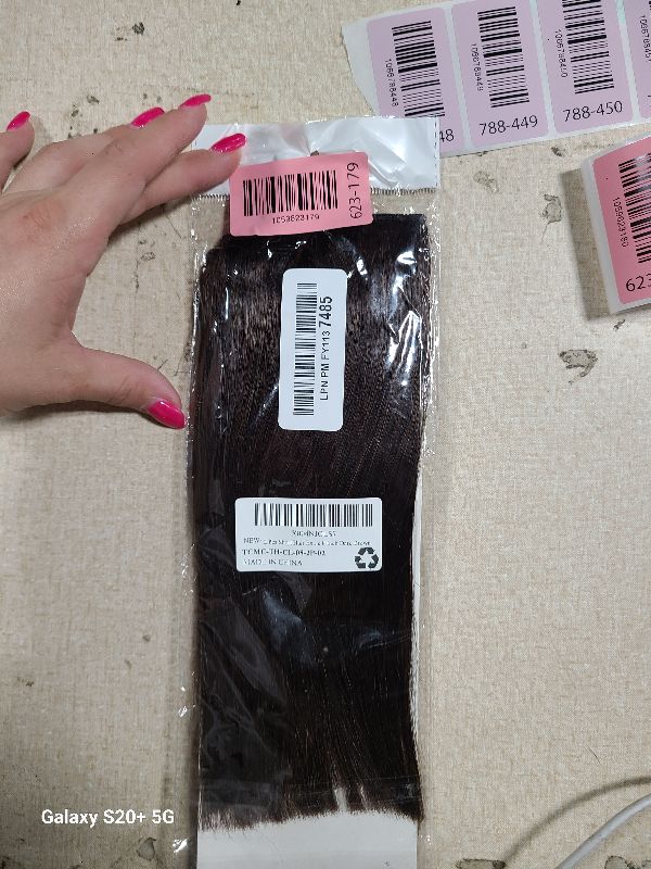 Photo 1 of 2 Pcs Short Hair Extensions, Extensions Clip in Human Hair for Women Adding Volume 8 Inch Dark Brown