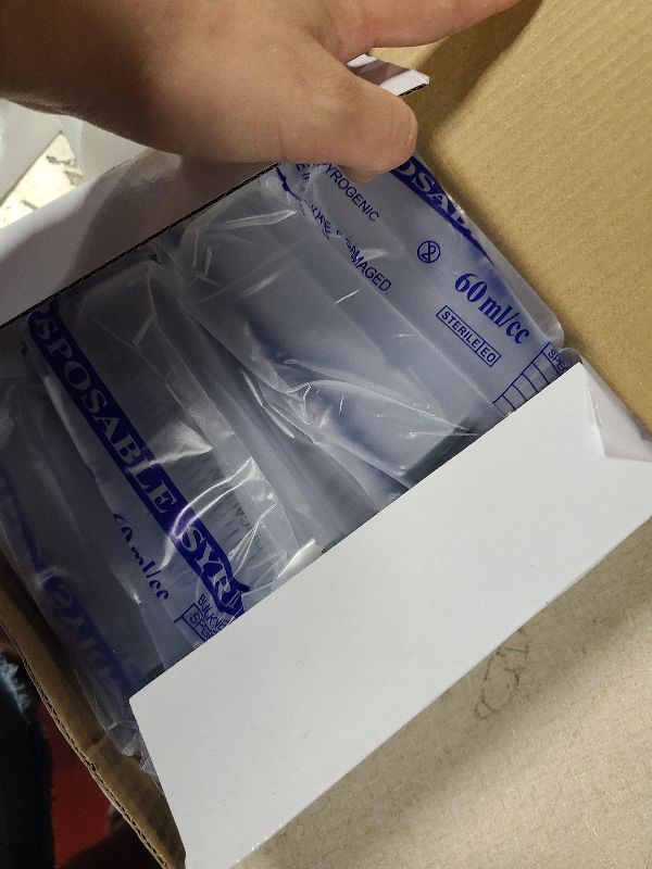 Photo 1 of 12Pack 60ml Syringe for Liquid - Large Plastic Syringes Without Needle for Food Thick Liquids and Irrigation Water, Lip Gloss Filling, Feeding Dogs Meds, Measuring ( 12 Pack 60 ml / cc )