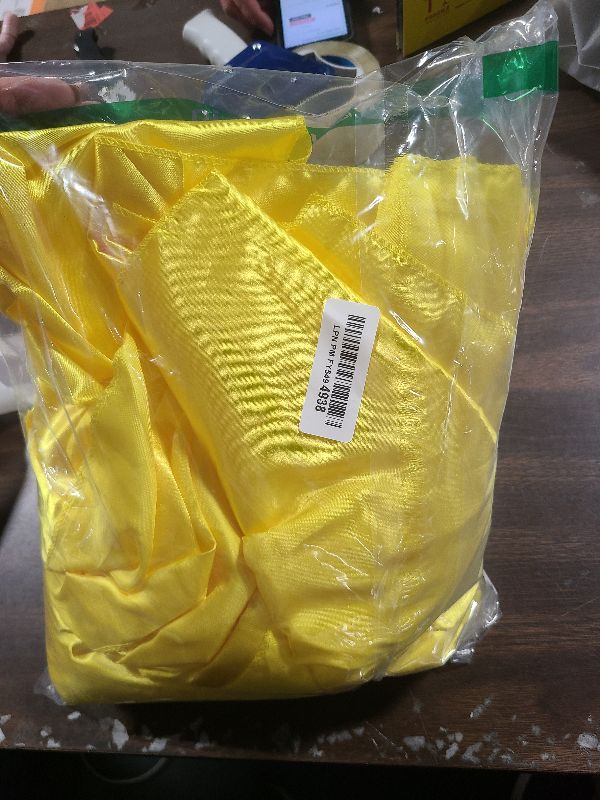 Photo 1 of 12 Pack Yellow Satin Table Runner 12 x 108 Inch Long Premium Table Runners for Wedding Party Events Decoration, Birthday Parties, Banquets Decorations, Graduations, Engagements