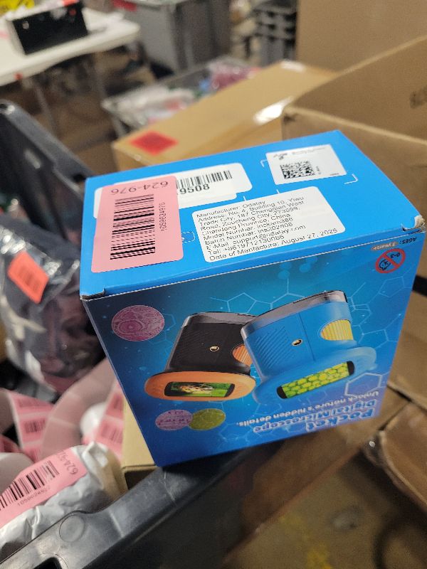 Photo 1 of 1000X Handheld Microscope for Kids, 4K 2.4" Screen Digital Kids Microscopes with 12 Slides, Portable Edu Toys Gifts for Age 3 4 5 6 7 8 9 10 11 12 Year Old Boys Girls Children Students(Blue)