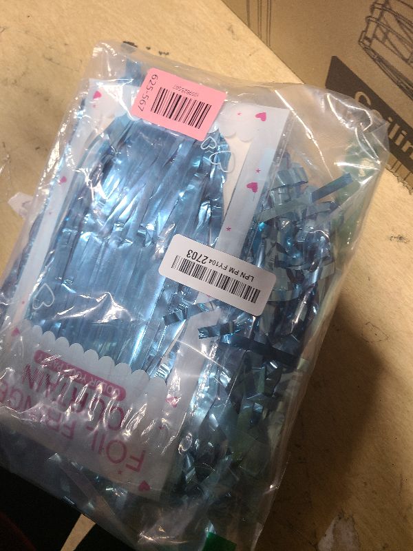 Photo 1 of 2 Pack Blue Streamers Party Decorations Fringe Backdrop Ocean Themed Decorations Foil Curtain Backdrop Blue Birthday Ocean Party Decor Supplies