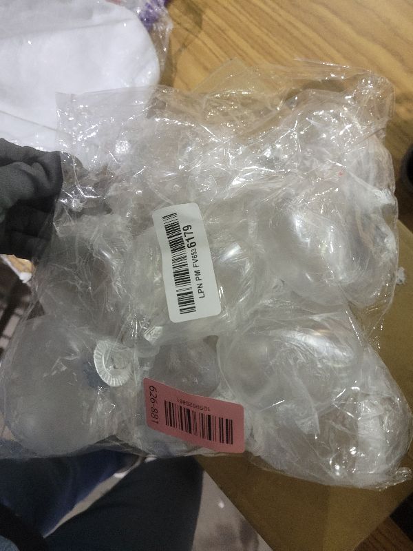 Photo 1 of 12pcs Clear Plastic Fillable Ornament Balls, Christmas Decorations Transparent Hanging Ball, DIY Craft Ball, Christmas Trees, Birthday, Party and Home Decoration Ornaments (3.15 inch, Flat Balls)