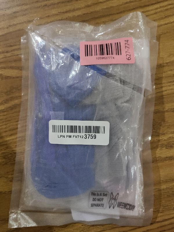 View 2 of 2 Sets Dog Cat Boots Shoes Socks Waterproof Dog Shoes Rain Snow Dog Booties Anti-Slip Dog Sock Shoes with Adjustable Drawstring for Small Puppy, Black, Blue(Size 3: 2.54'' L X 2.15'' W)