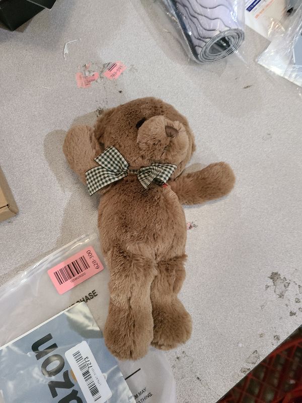View 1 of 11.4” Small Teddy Bear with Heart Cute Brown Teddy Bear Stuffed Animals Soft Stuffed Bear Plush Bear Plushie Toys Gifts for Girlfriend Boyfriend Kid
