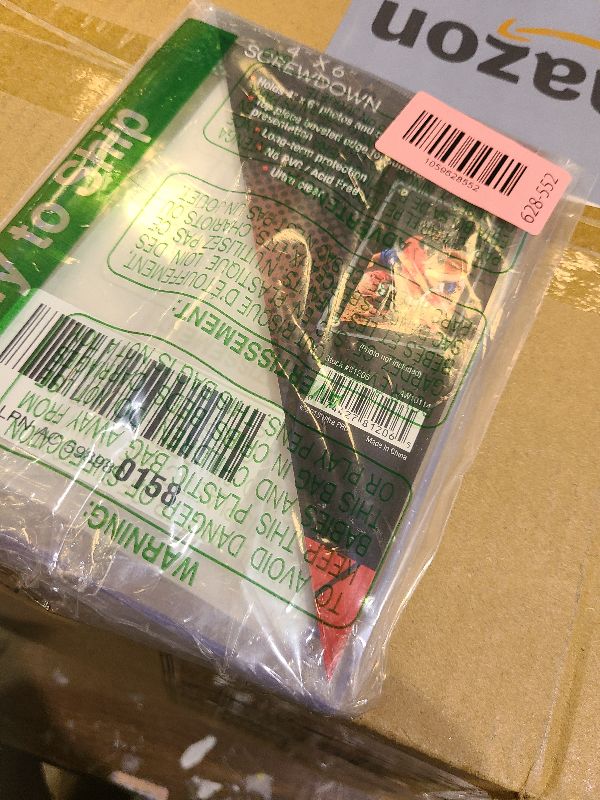 Photo 1 of 1 (One) Ultra-PRO Stor-Safe 4" x 6" Screwdowns for Postcards, Photos and other collectibles (4 Screw Screw Down)