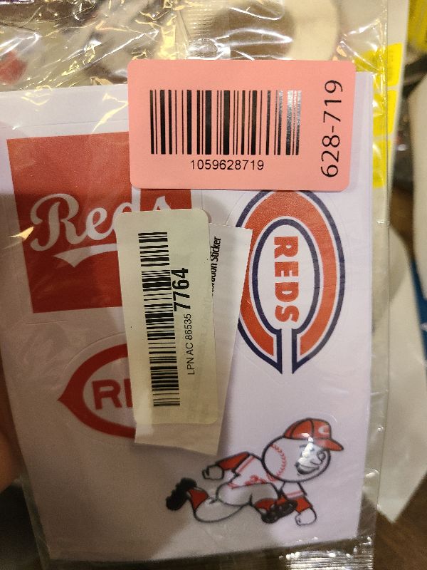 Photo 1 of 25 PCS Cincinnati American Reds Baseball Stickers for Water Bottle, Laptop, Bicycle, Computer, Motorcycle, Travel Case, Car Decal Decoration Sticker