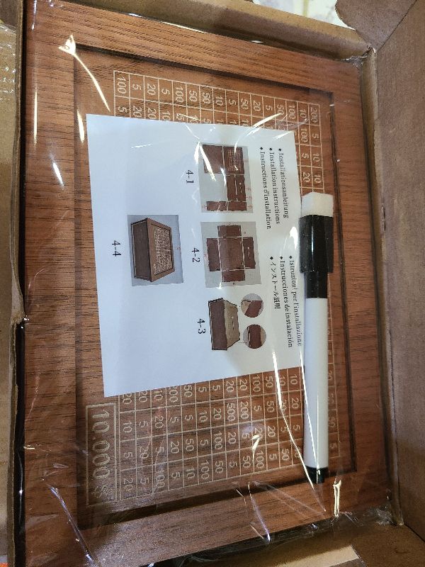 Photo 1 of 10000 Savings Challenge Box, Money Saving Box with Money Target and Numbers, Cash Vault Wooden Savings Box, Wooden Money Box, Coin Counter Piggy Bank for Adults, Wooden Coin Bank for Kids 10,000