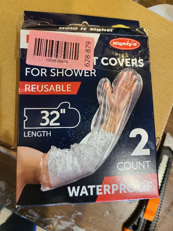 Photo 1 of 100% Waterproof Cast Covers for Shower Arm Adult - Tight Seal - 2pk Reusable Cast Protectors - Full Arm Bag Sleeves - Strong and Durable